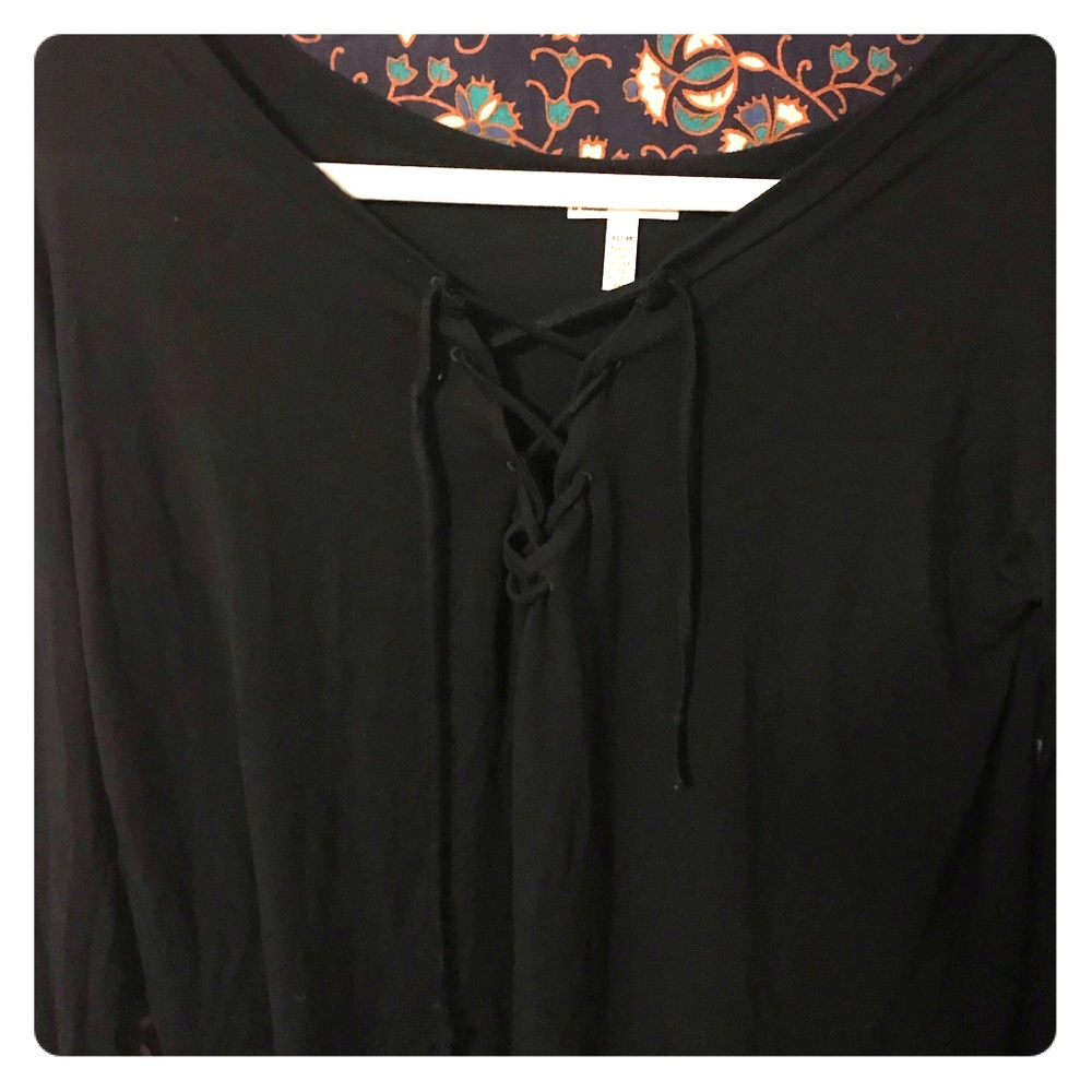 Pink string long sleeve